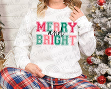 Load image into Gallery viewer, Merry & Bright ; Colorful DTF