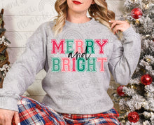 Load image into Gallery viewer, Merry & Bright ; Colorful DTF