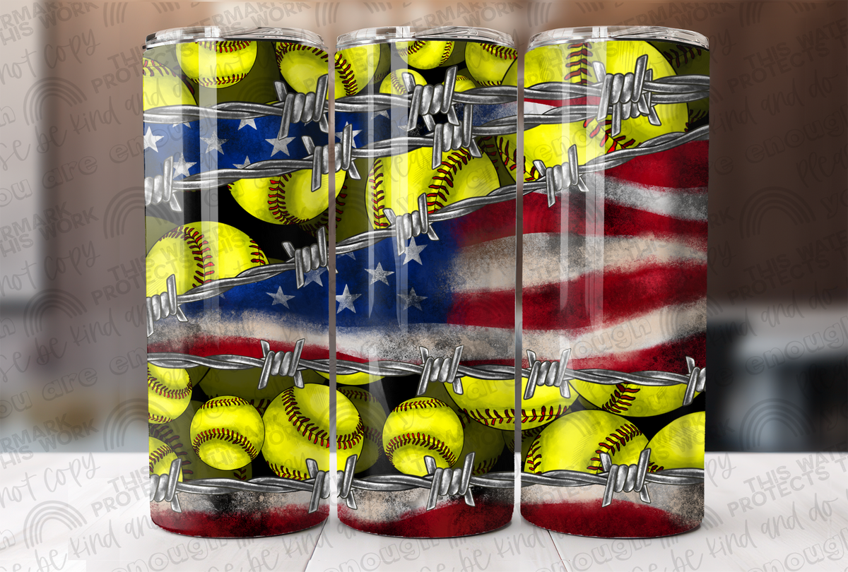 Softball - American Flag