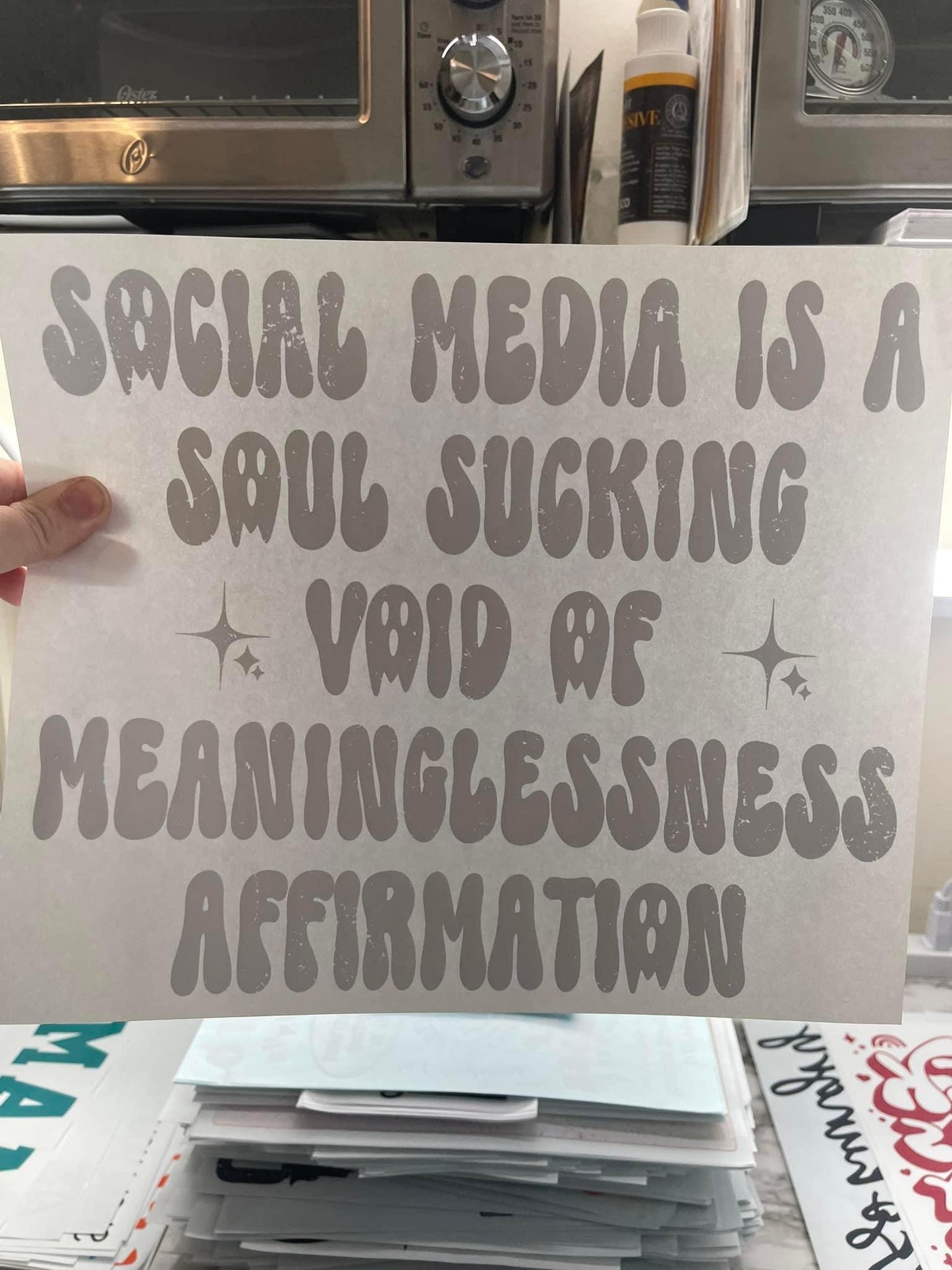 Meaningless Affirmations - black