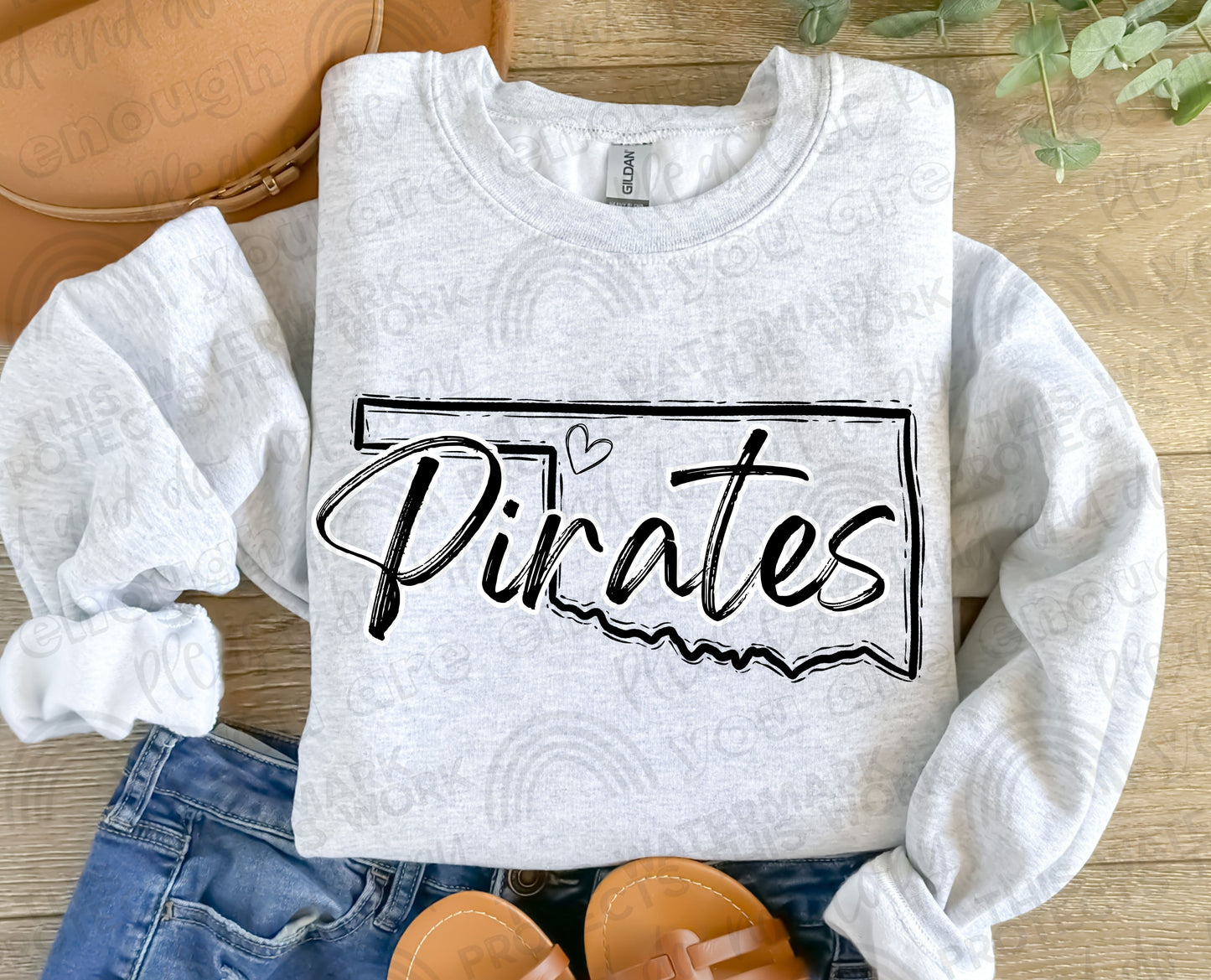 Pirates Doodle State Outline