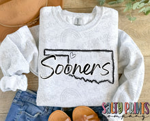 Load image into Gallery viewer, Sooners Doodle State Outline