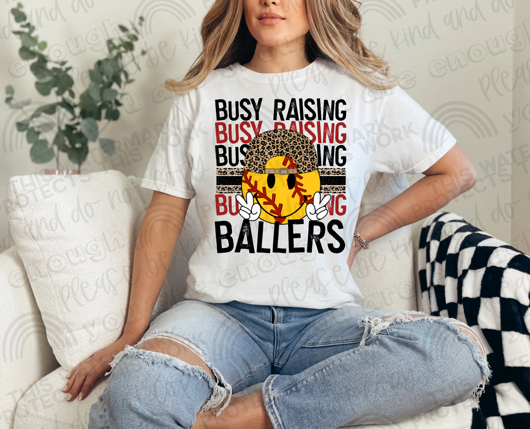 Busy Raising Ballers (Softball) W/ Hat Sublimation