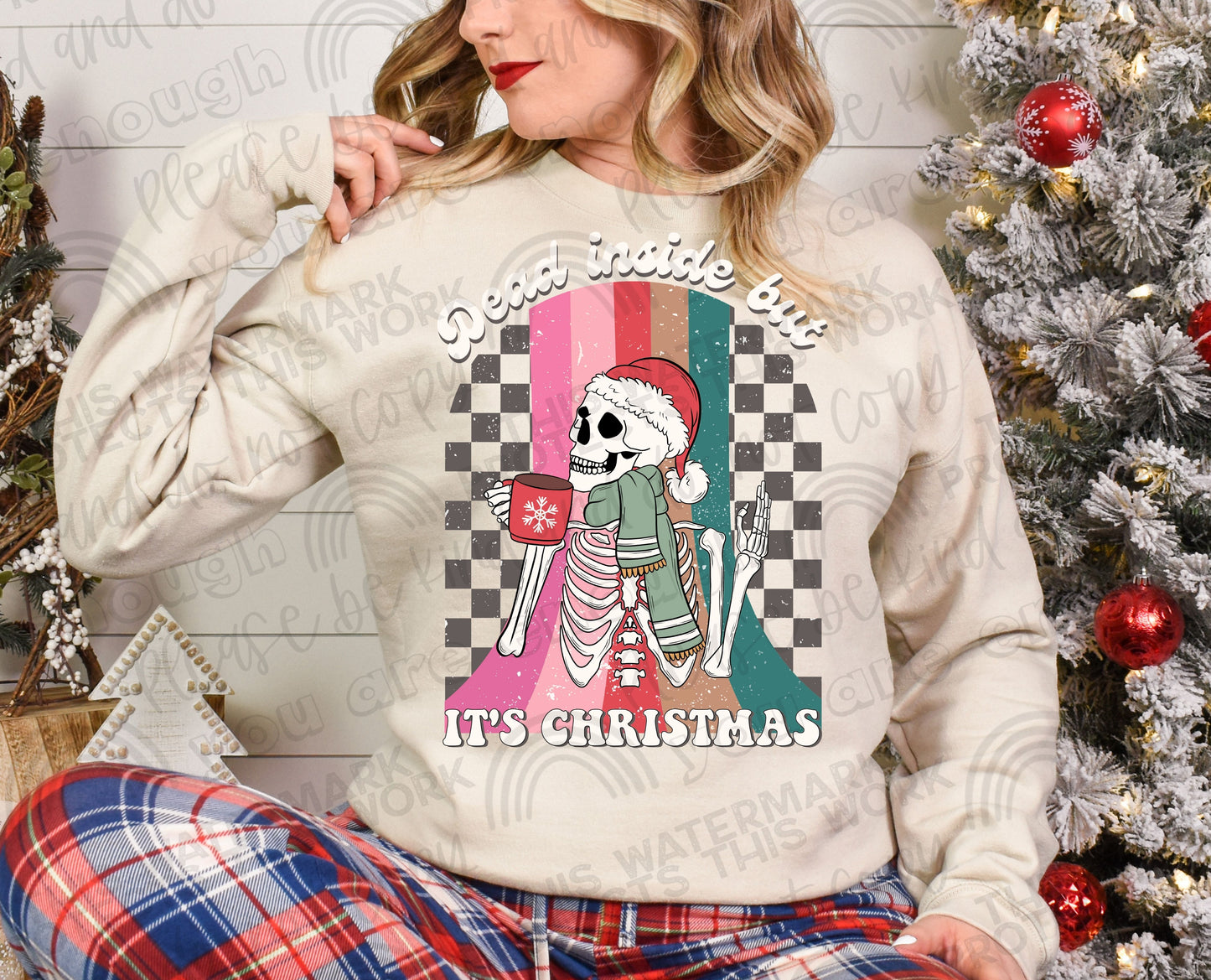 Dead Inside But It's Christmas DTF