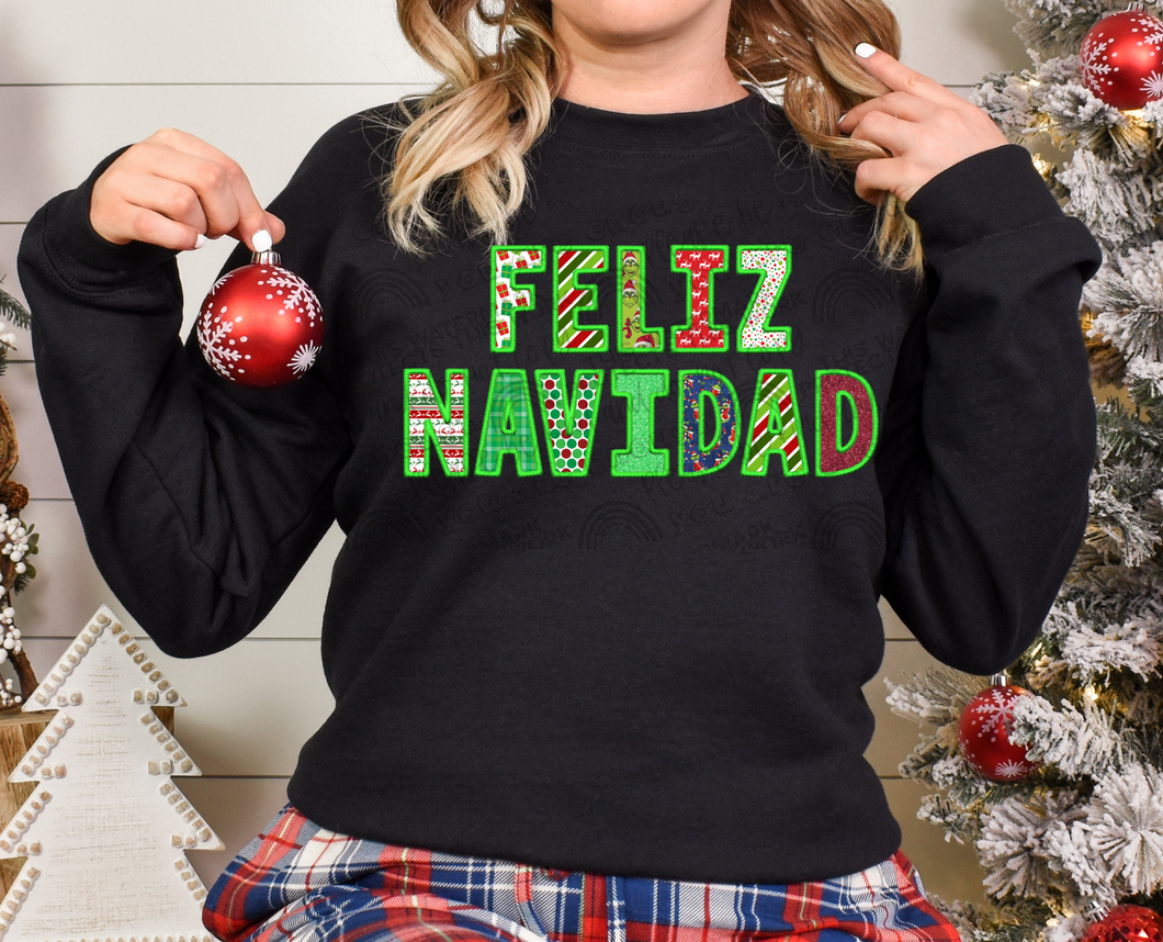 Feliz Navidad (faux embroidery)