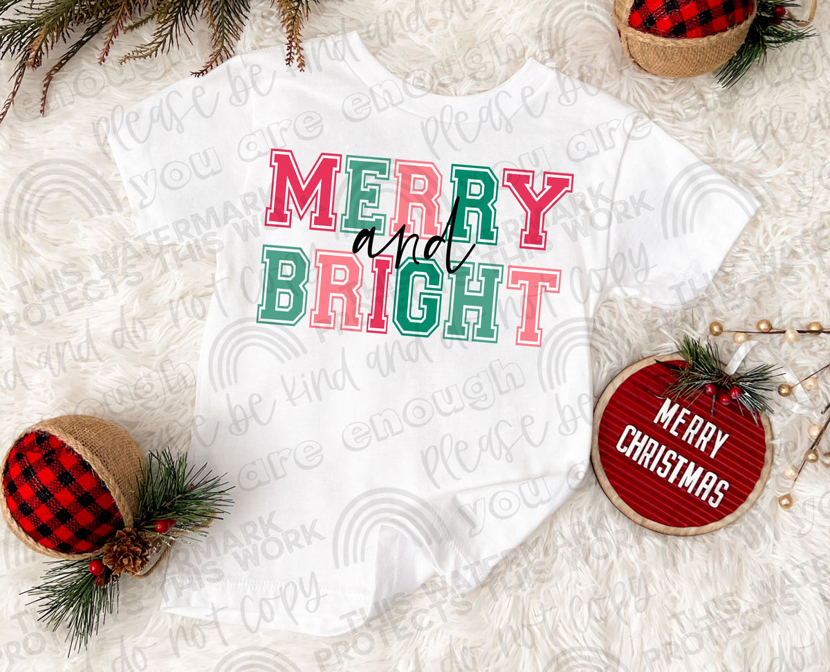 Merry & Bright ; Colorful DTF