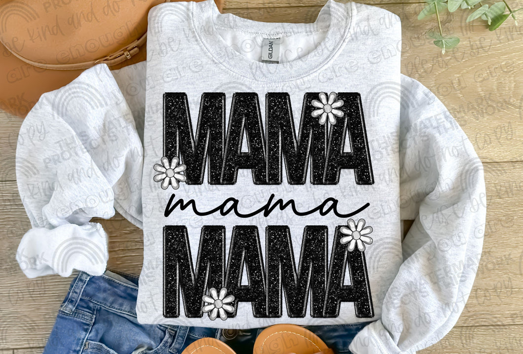 Faux Embroidery Mama Stacked Sublimation