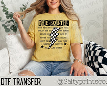 Load image into Gallery viewer, The South; Checkered Bolt DTF
