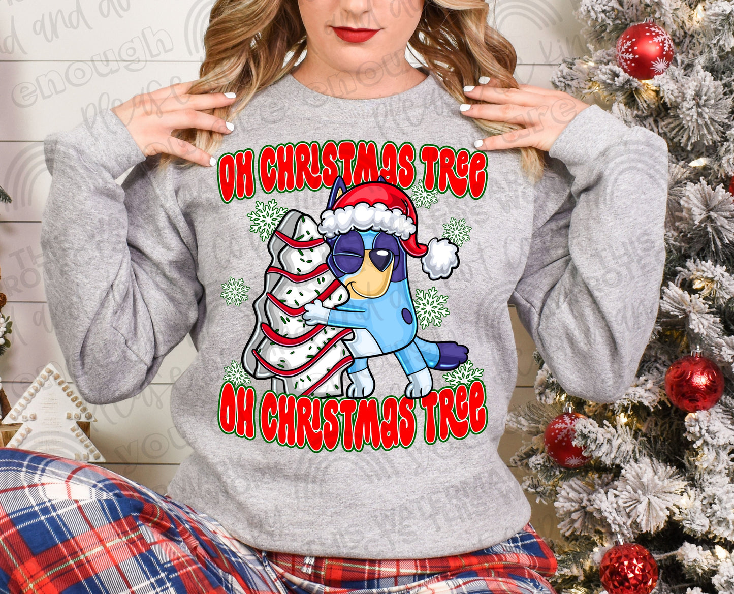 Oh Christmas Tree (Bluey) DTF