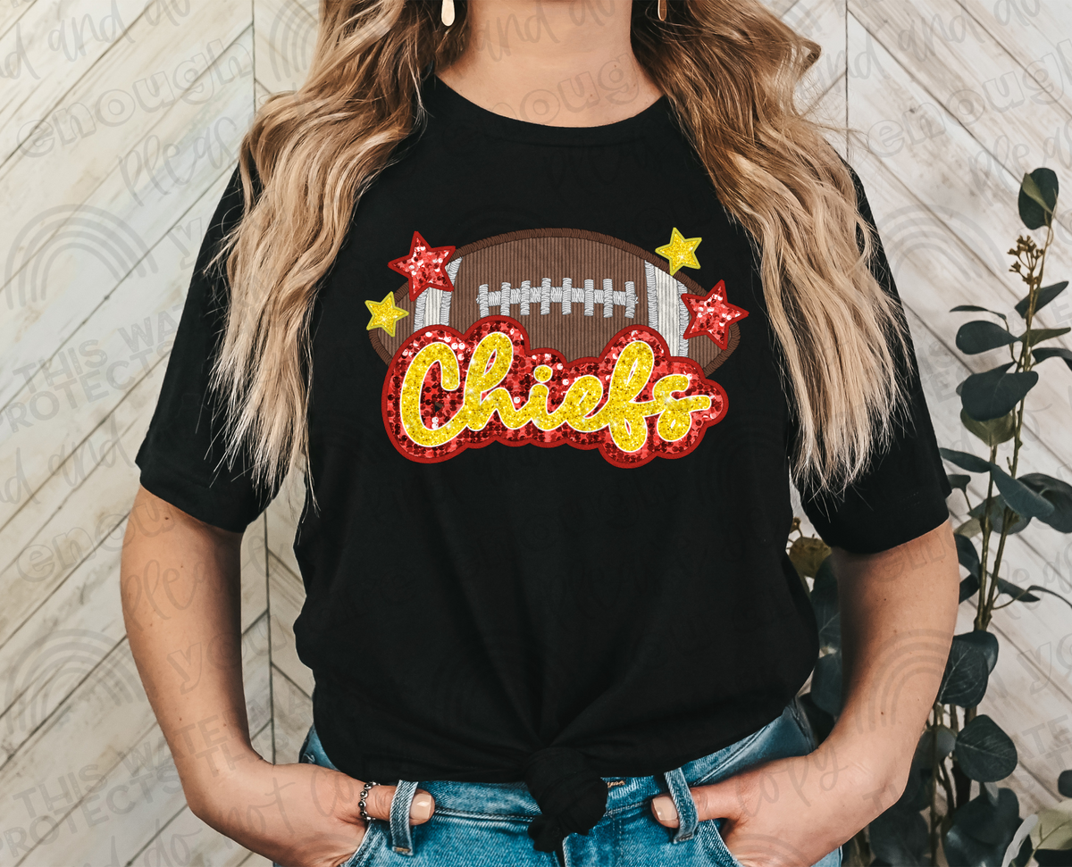 Faux Embroided Chiefs