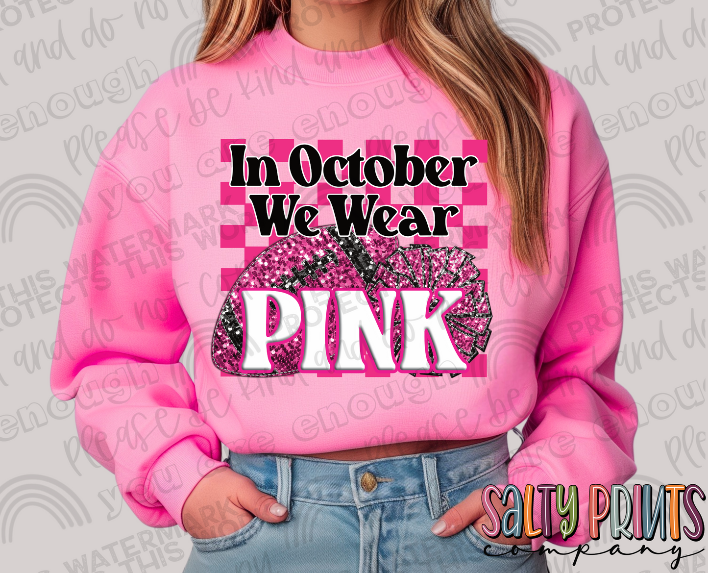 In October We Wear PINK DTF Transfer