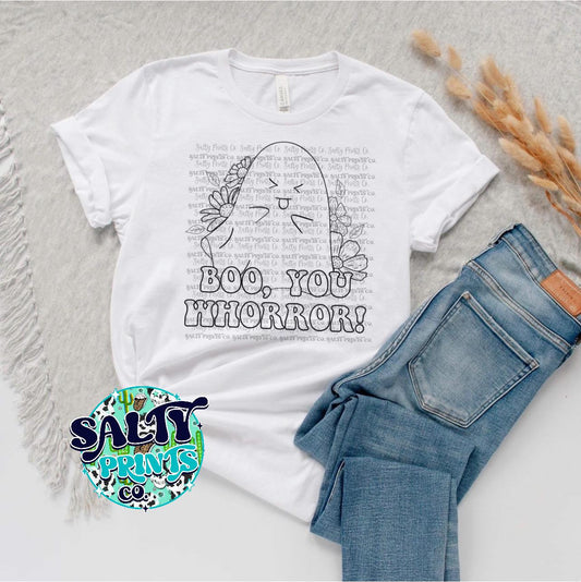 Boo, you whorror! - black