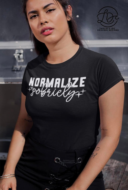 Normalize Sobriety - white