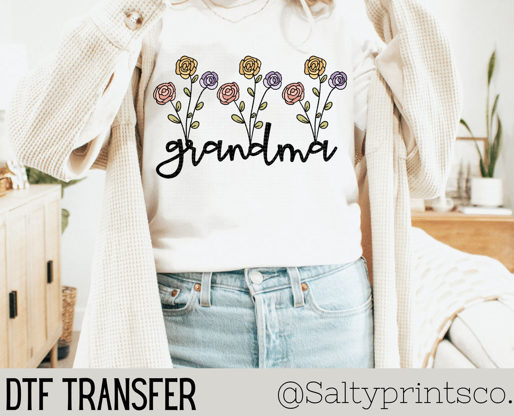 Floral Grandma DTF