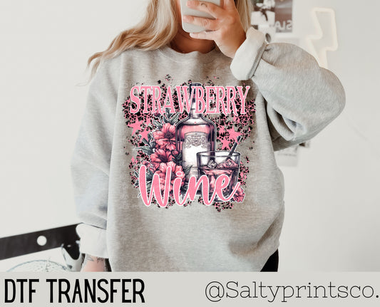 Strawberry Wine (leopard print) DTF
