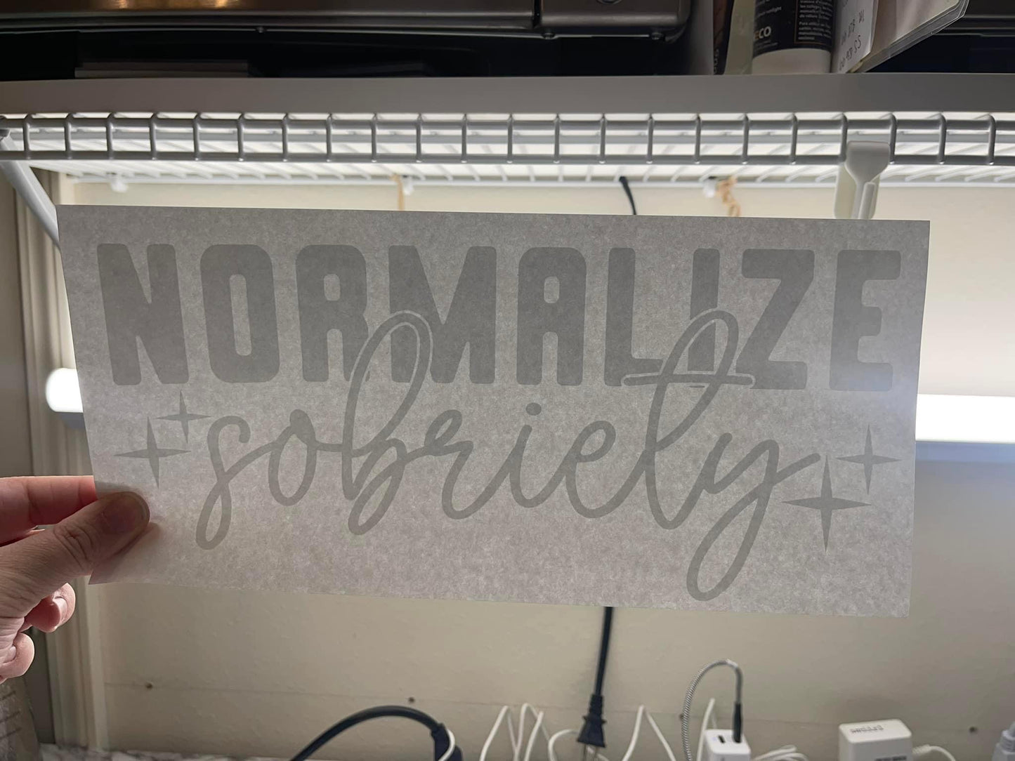 Normalize Sobriety - white