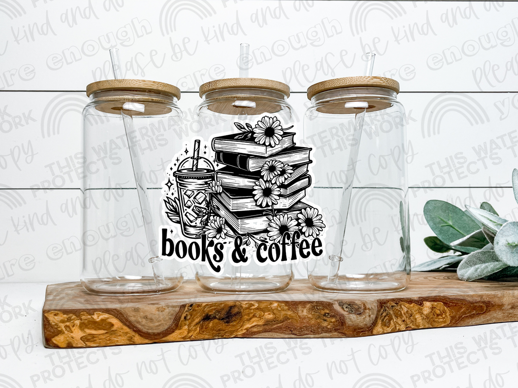 Books & Coffee Decal