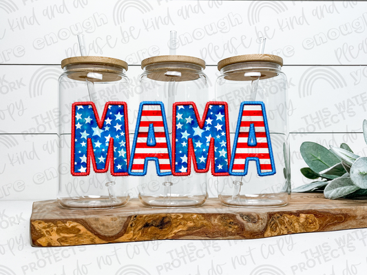 Red, White & Blue Mama Decal