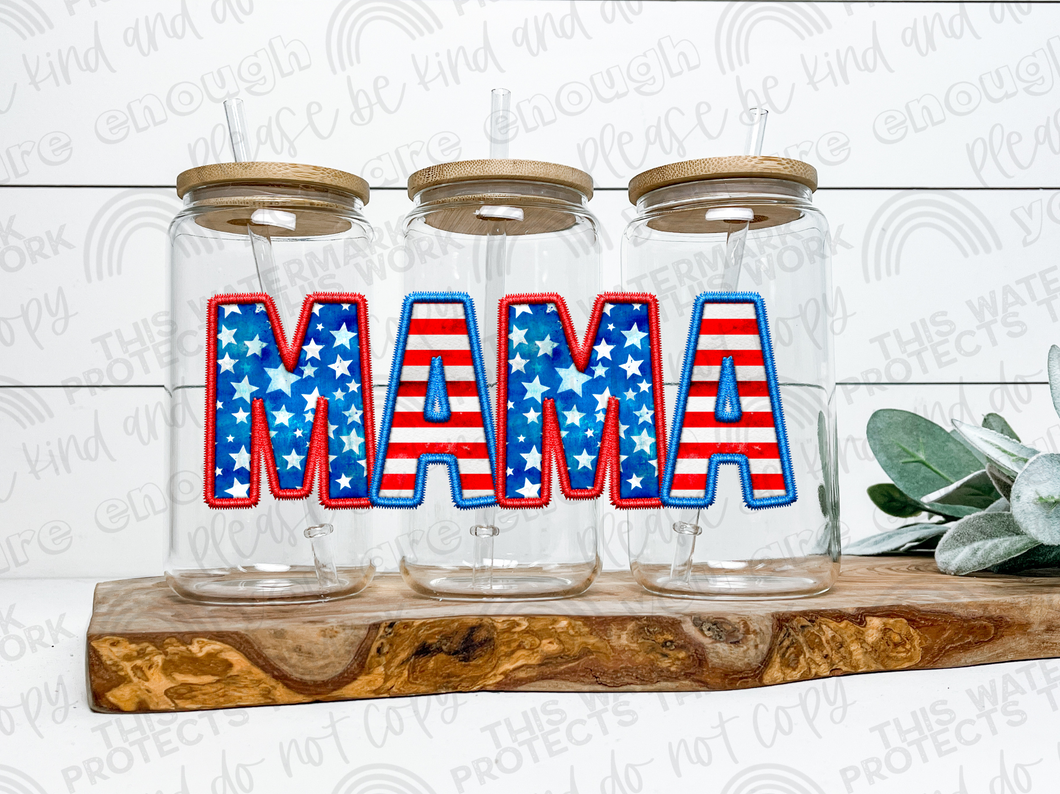 Red, White & Blue Mama Decal