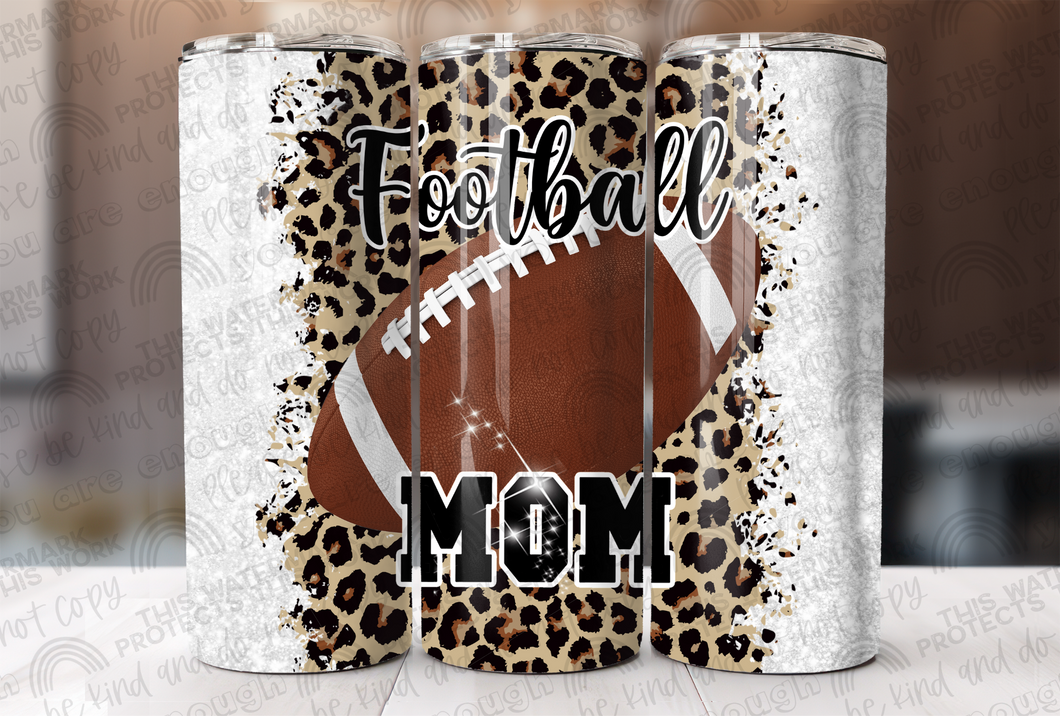 Football Mom - Leopard print