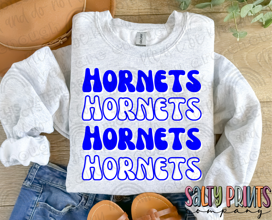 Hornets Mascot Stack DTF (Royal Blue)