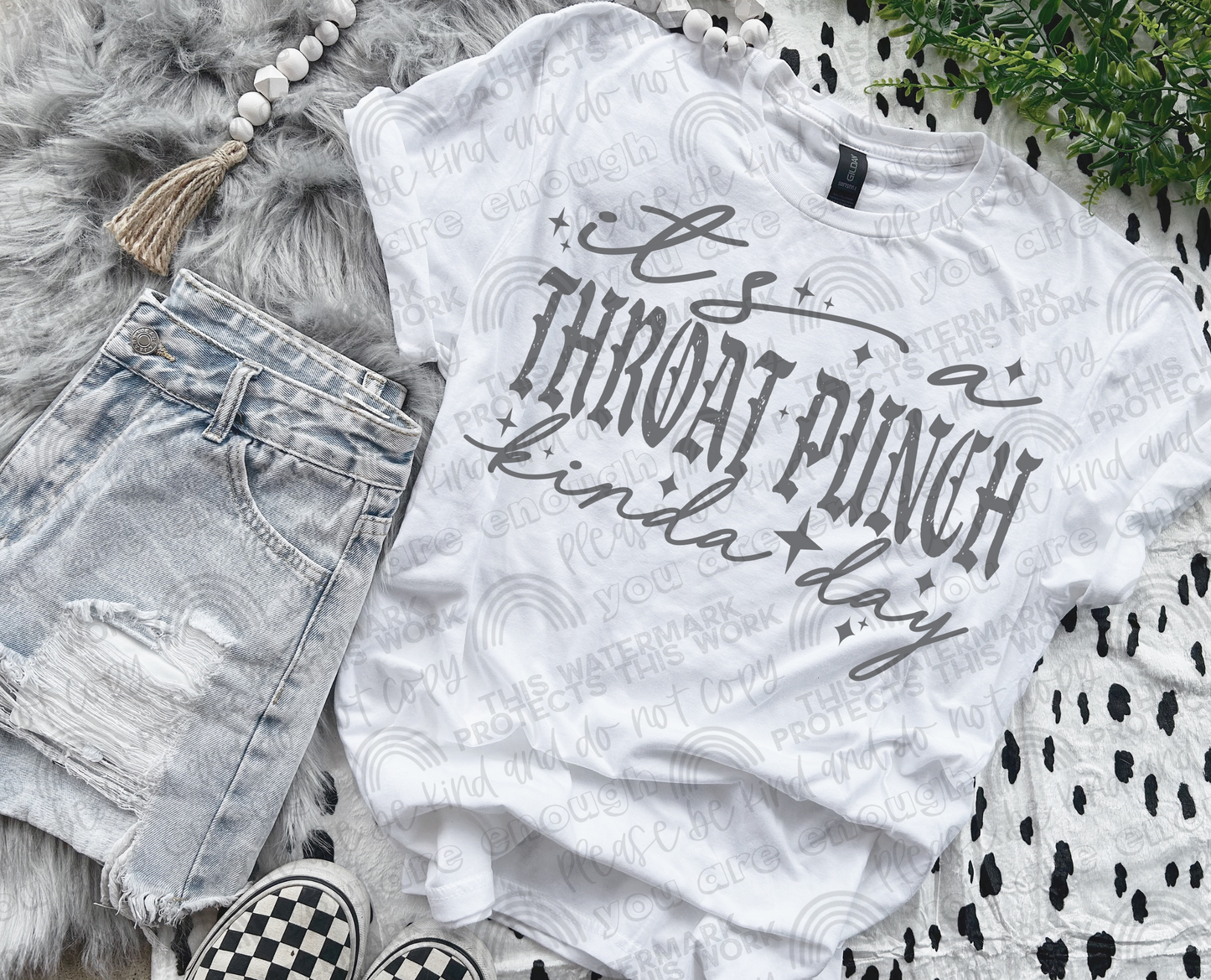 It's A Throat Punch Kinda Day - Gray