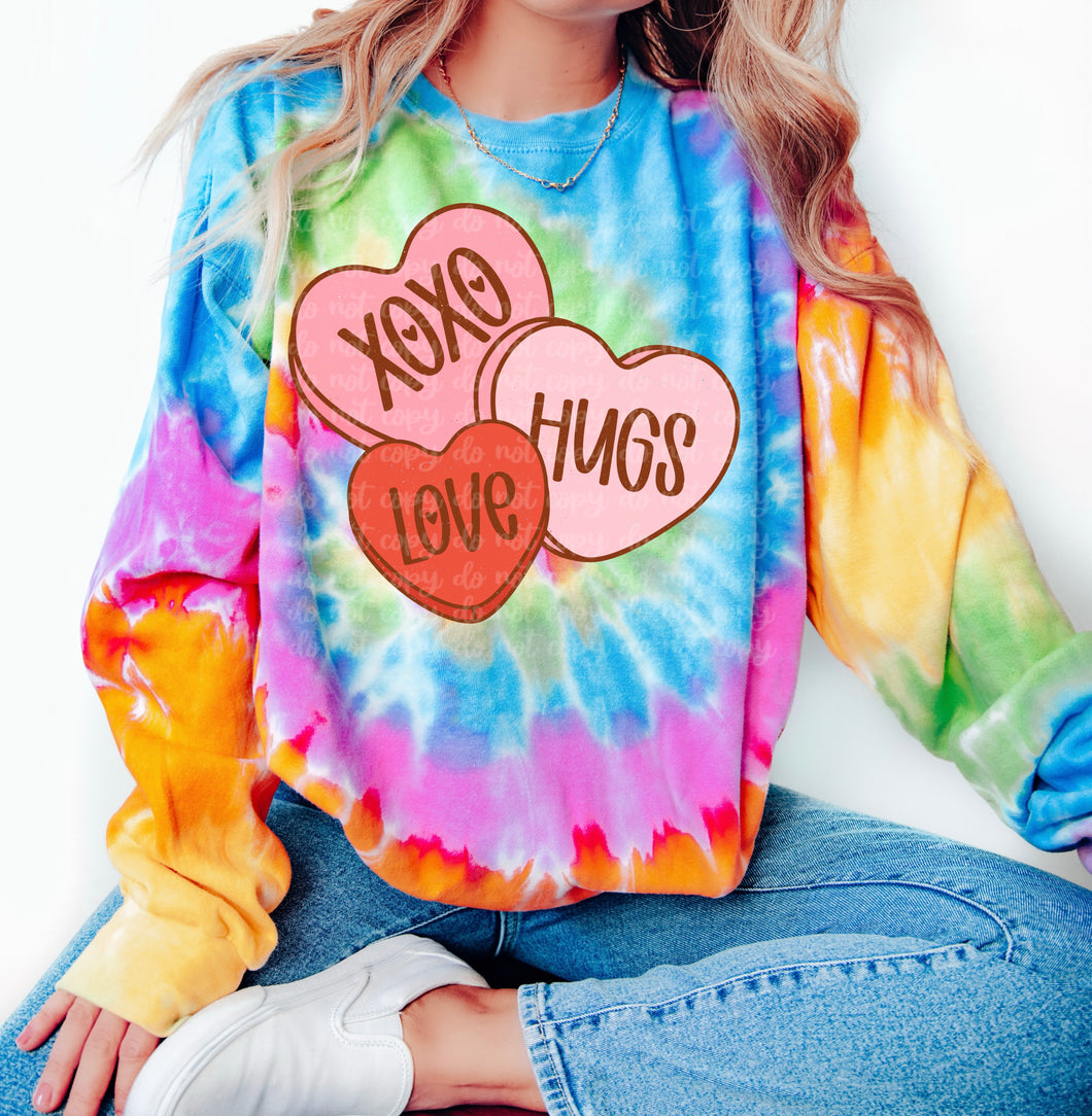 Xoxo Hugs Love Hearts Sublimation