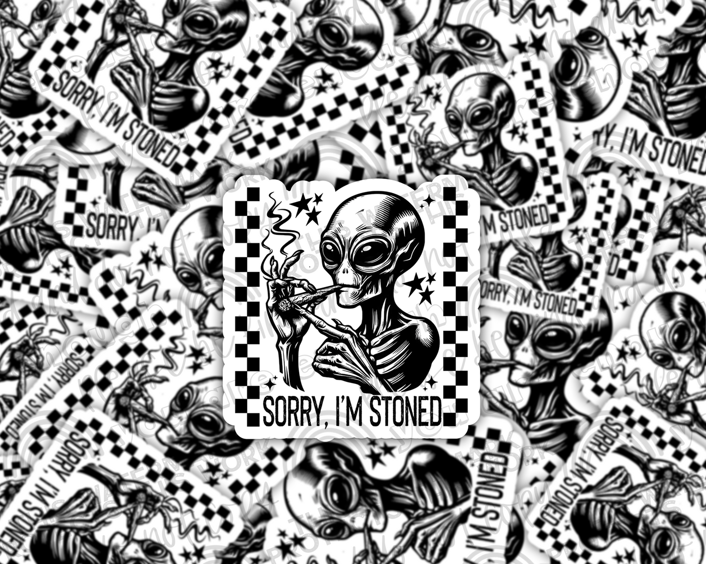 Sorry, I'm Stoned Sticker