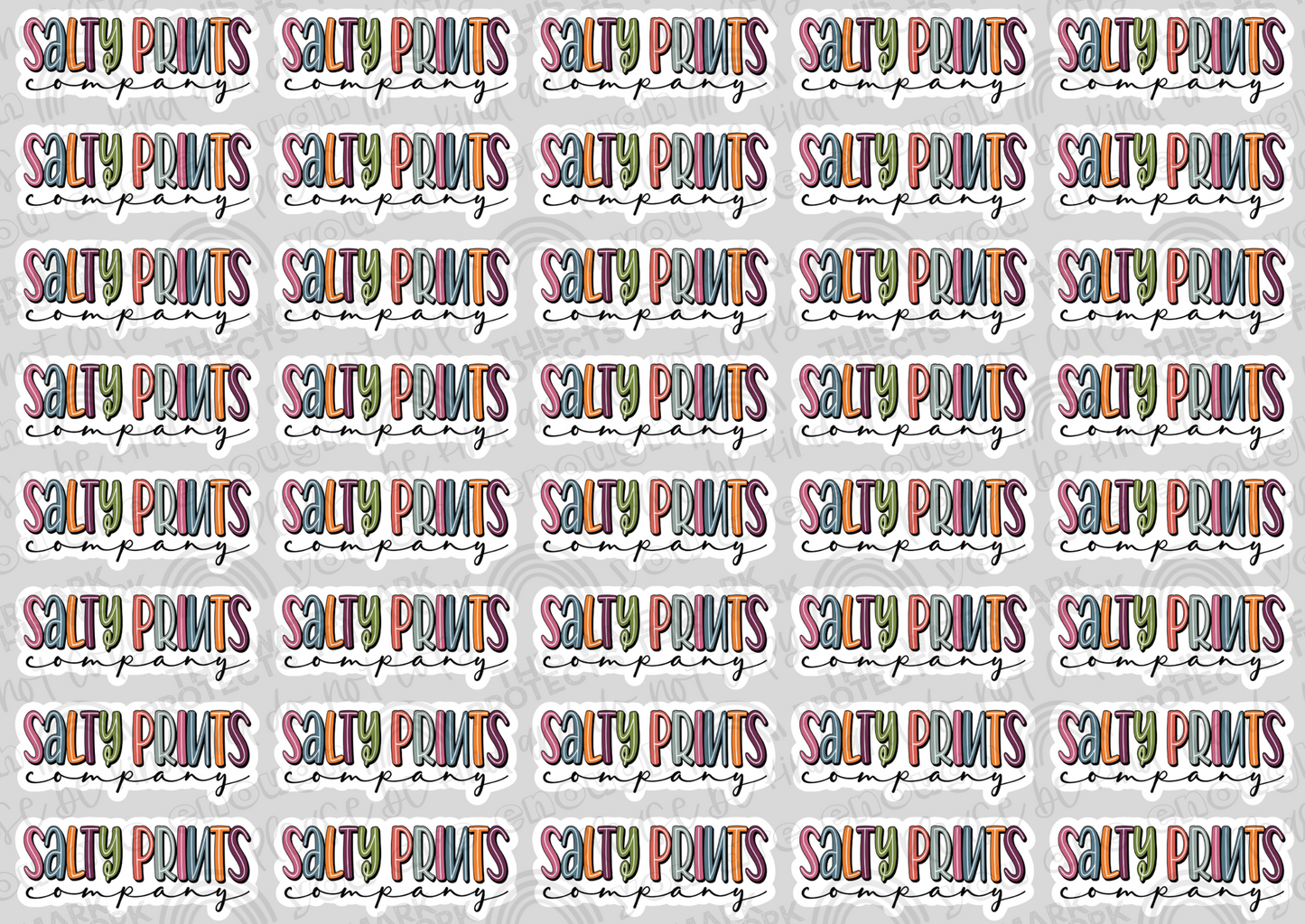 Custom Logo Sticker Sheet