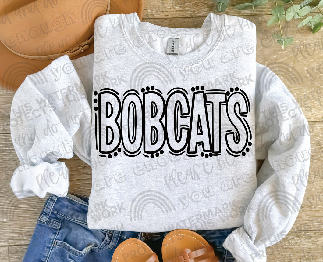 Bobcats Doodle Dots DTF