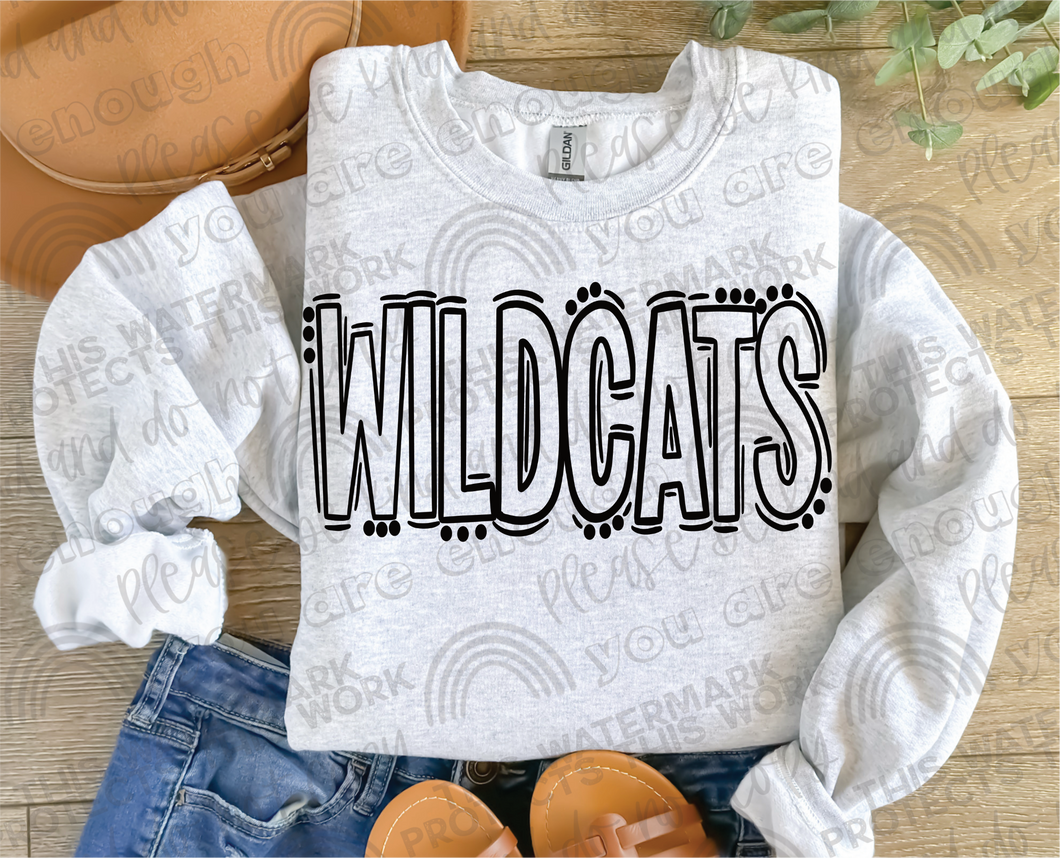 Wildcats Doodle Dots DTF