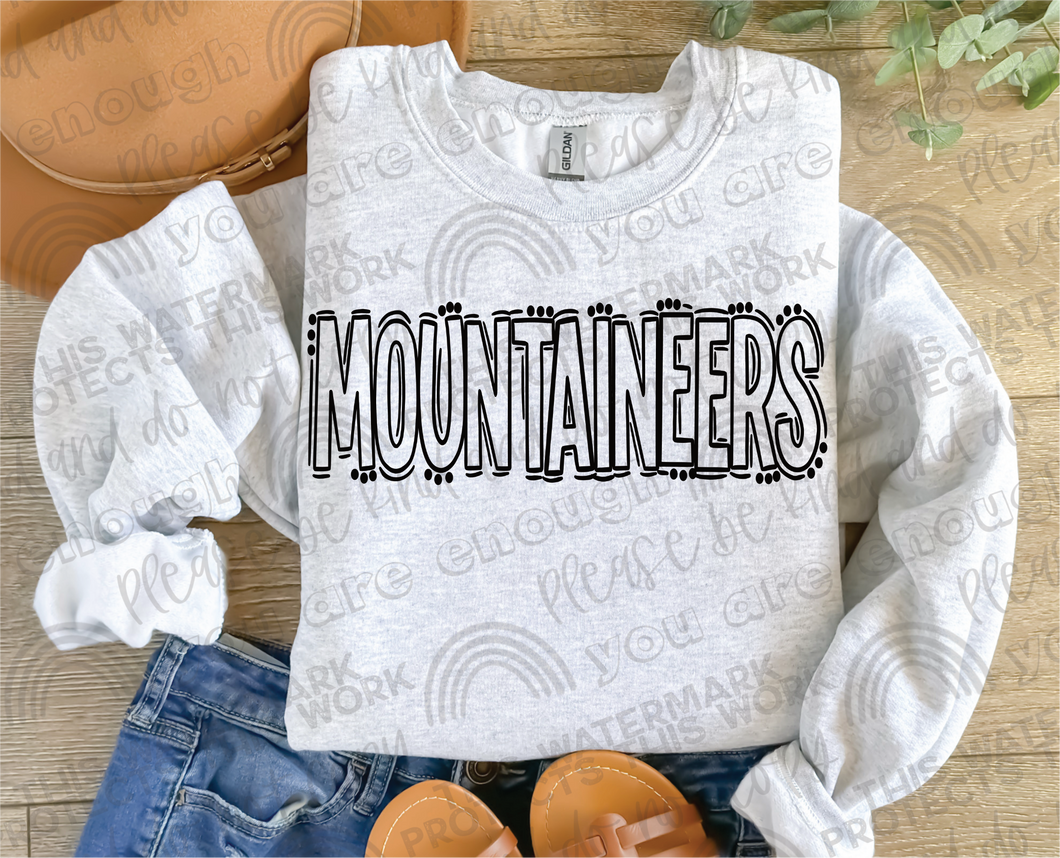 Mountaineers Doodle Dots DTF