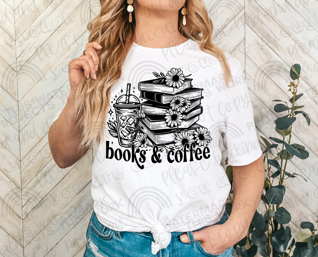 Books & Coffee DTF