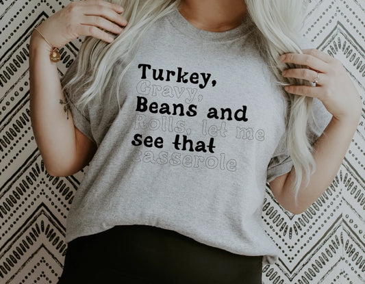 Turkey Gravy Beans & Rolls