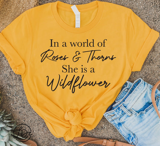 She is a wildflower - black