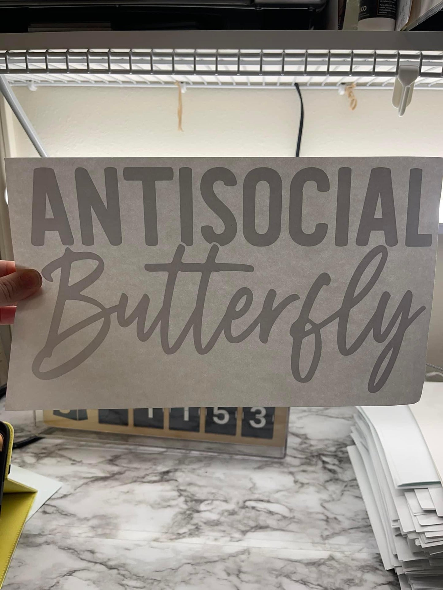 Antisocial Butterfly - white