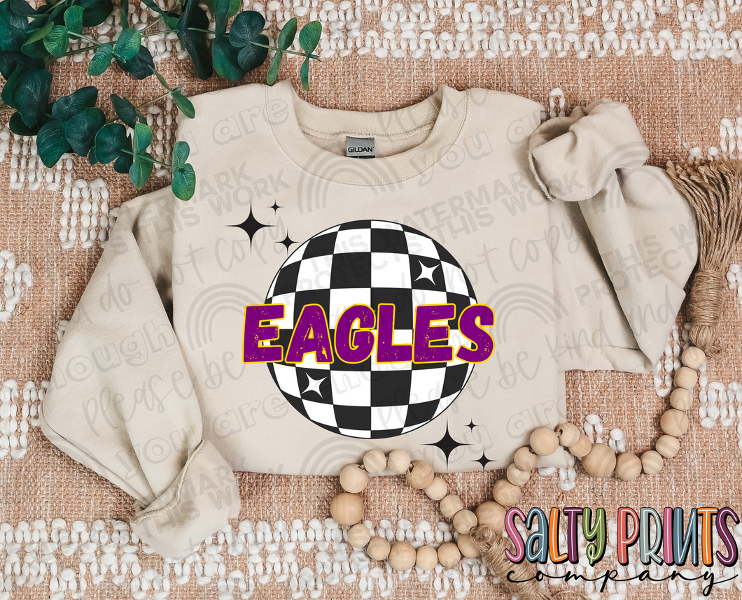 Checkered Eagles -Purple|Gold