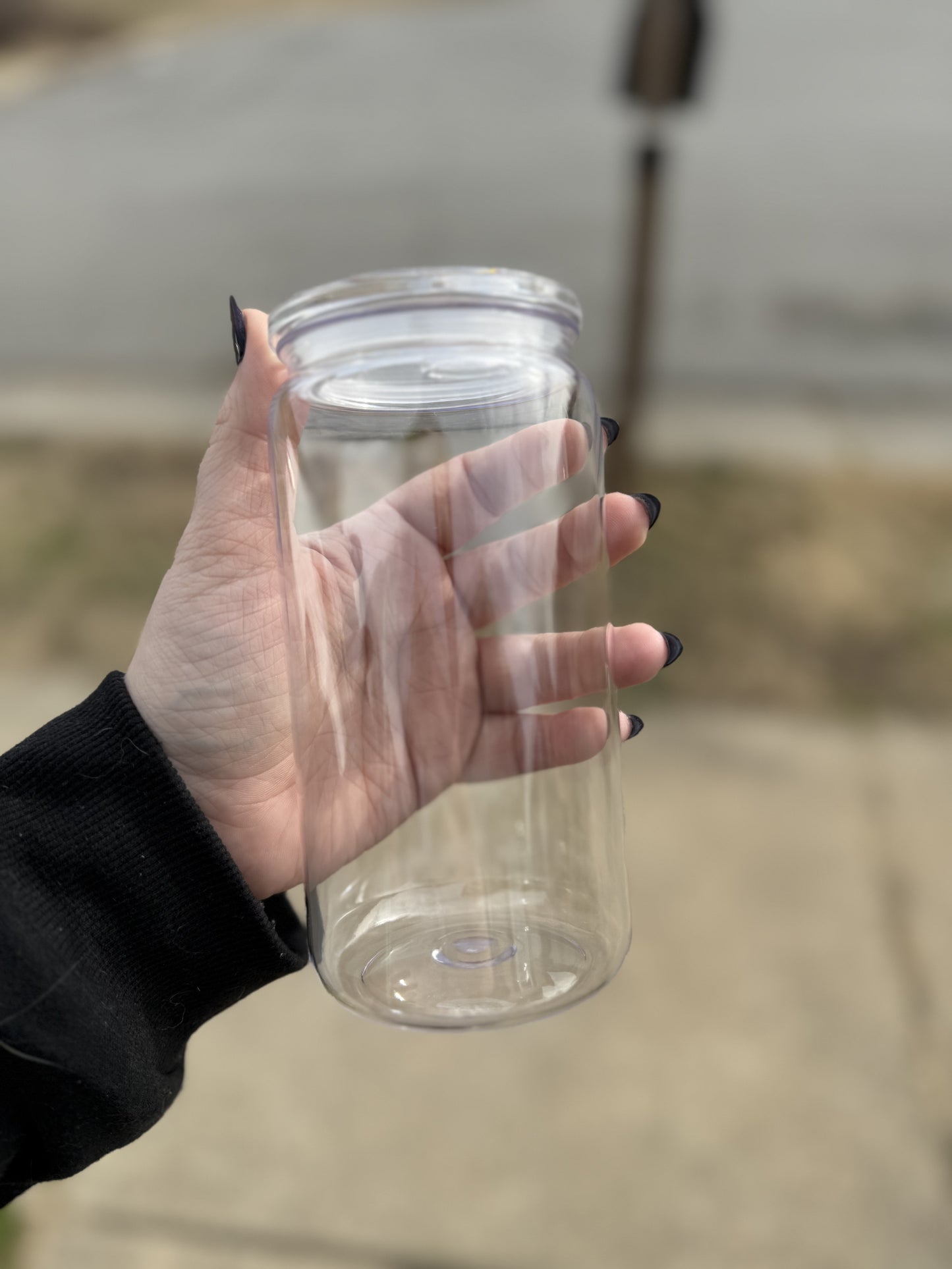 16oz PLASTIC Clear Can