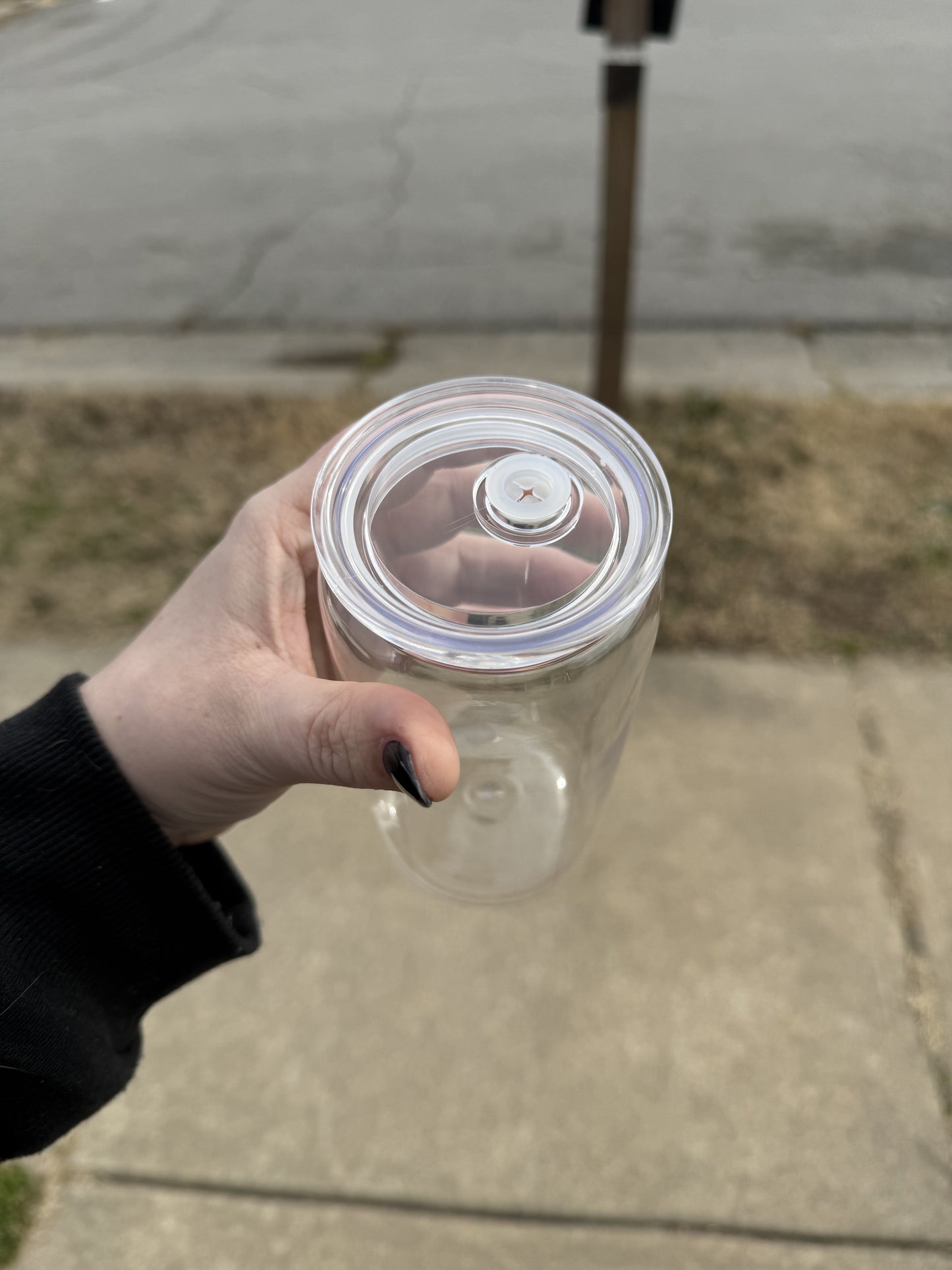 16oz PLASTIC Clear Can