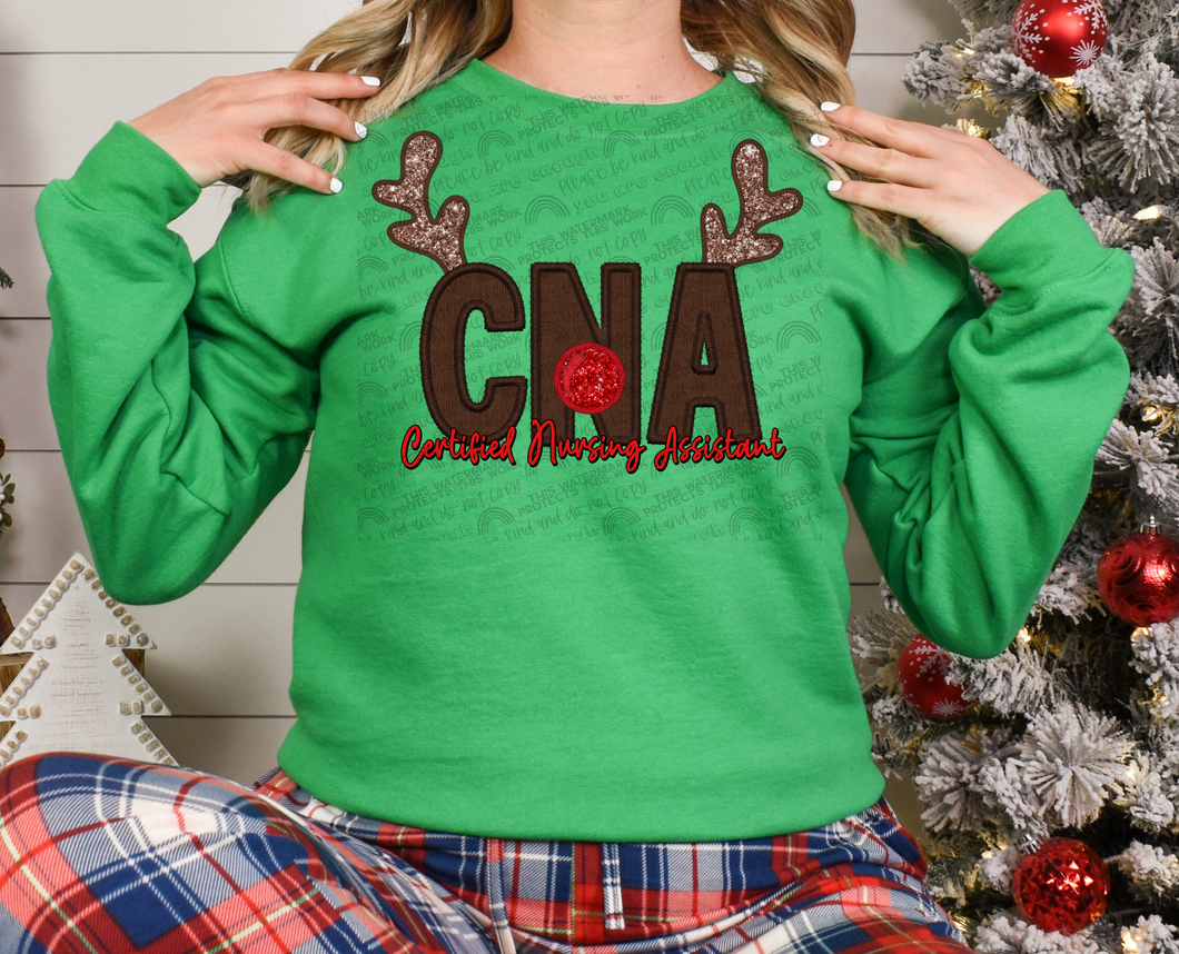 Faux Embroidery Reindeer CNA