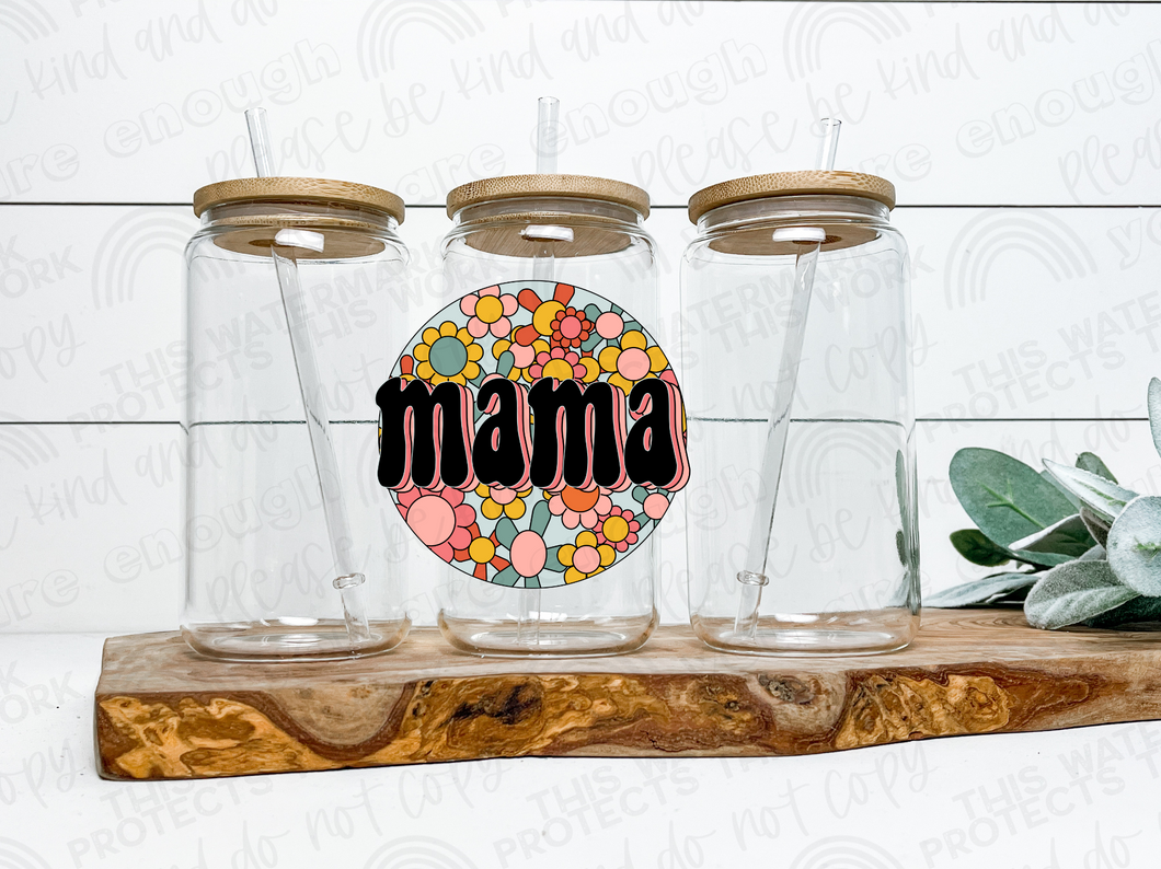 Floral Hippie Mama Decal