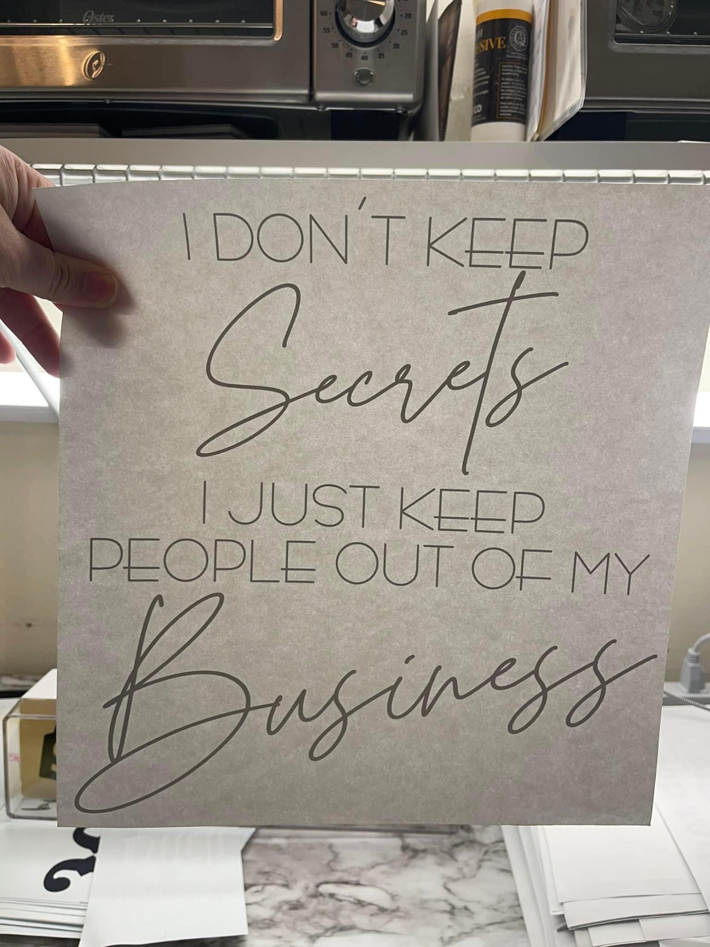 I don’t keep secrets - black