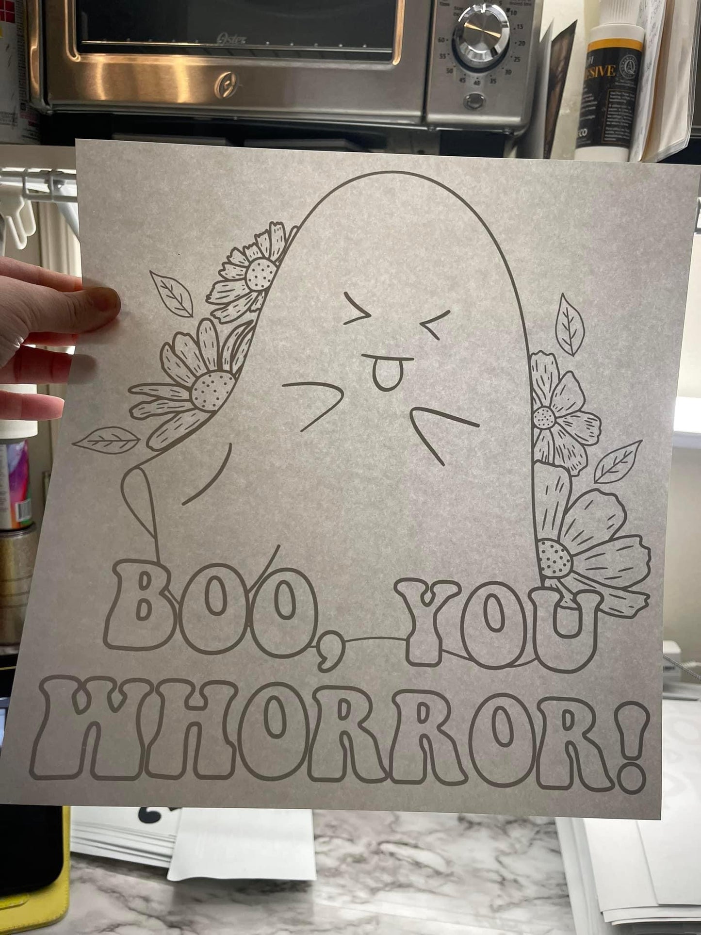 Boo, you whorror! - black