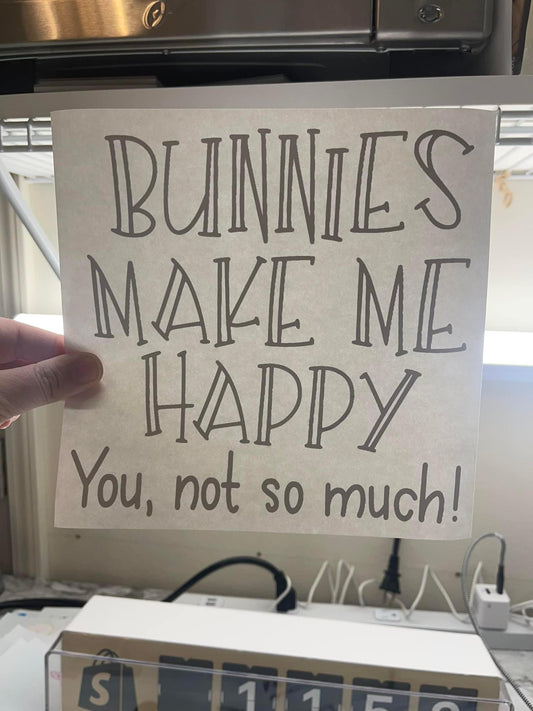 Bunnies make me happy - white - toddler