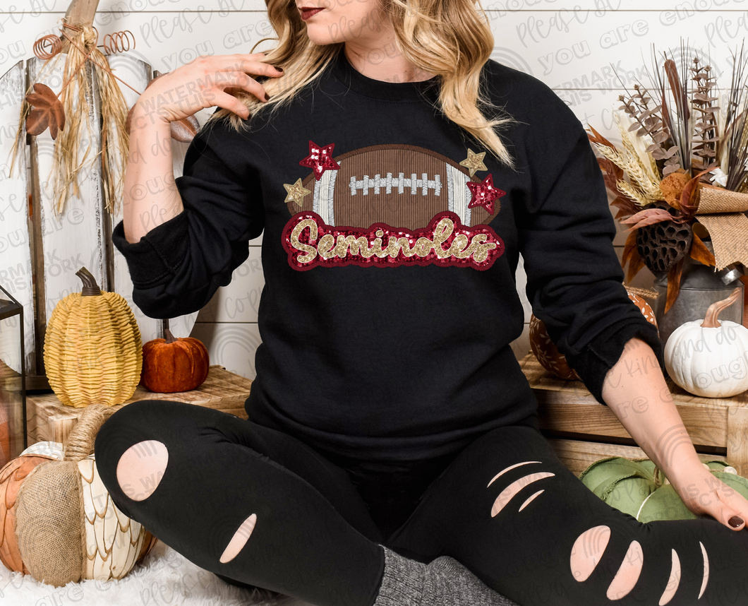 Faux Embroidery Glitter Seminoles