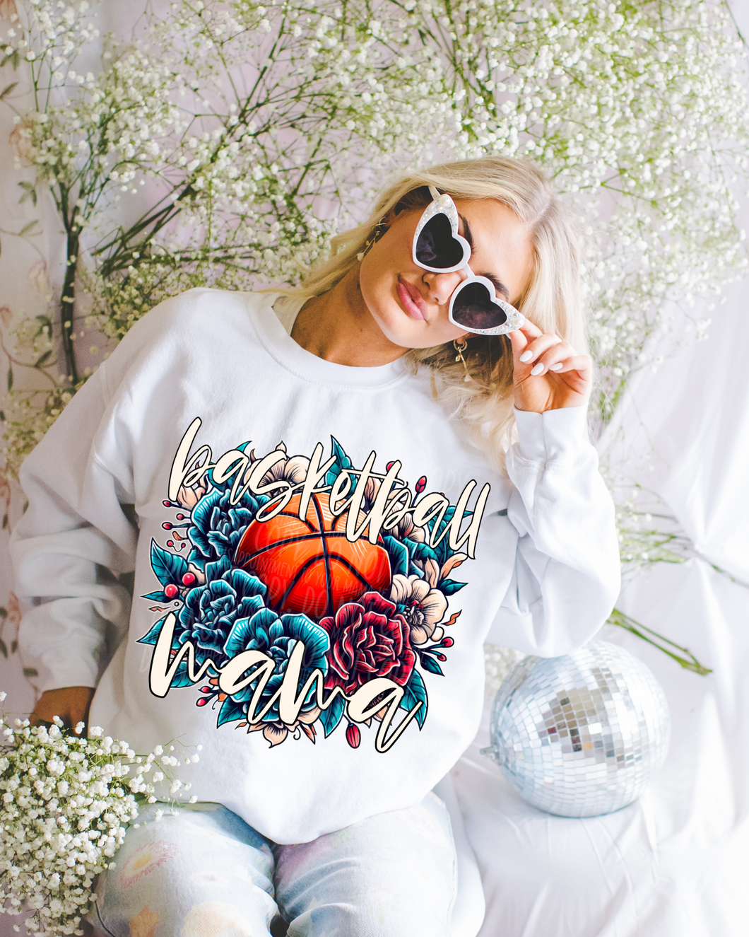 Basketball Mama Floral Sublimation