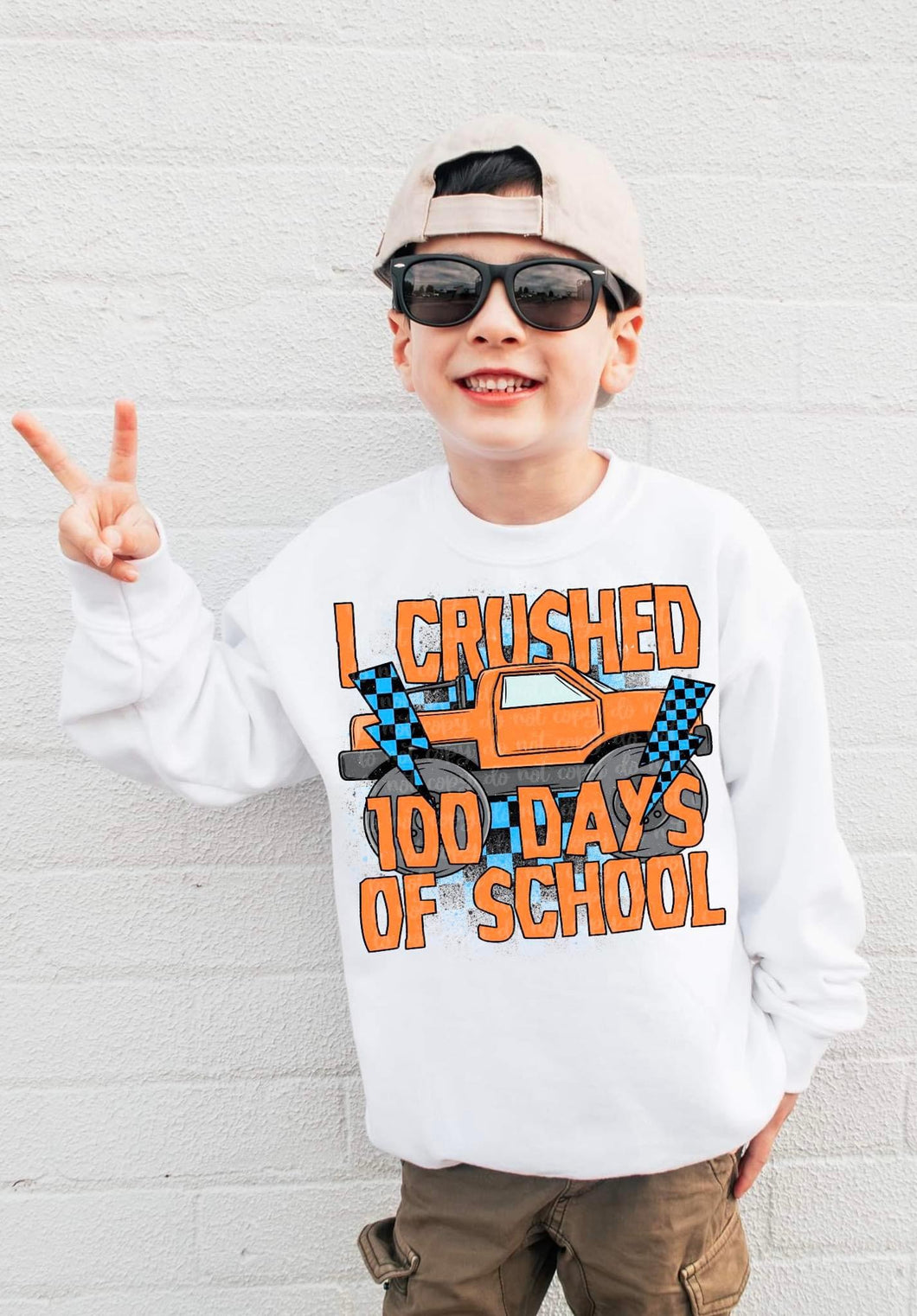 I Crushed 100 Days of School (Orange) Sublimation