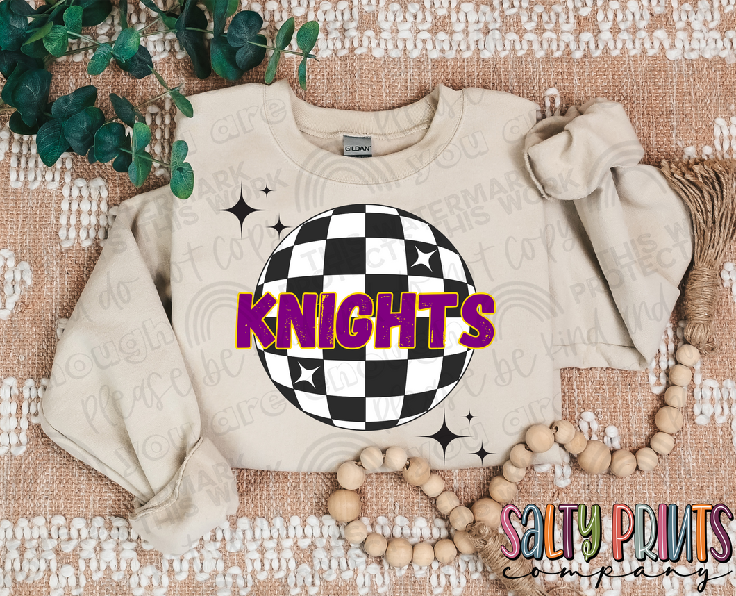 Checkered Knights- Purple|Gold