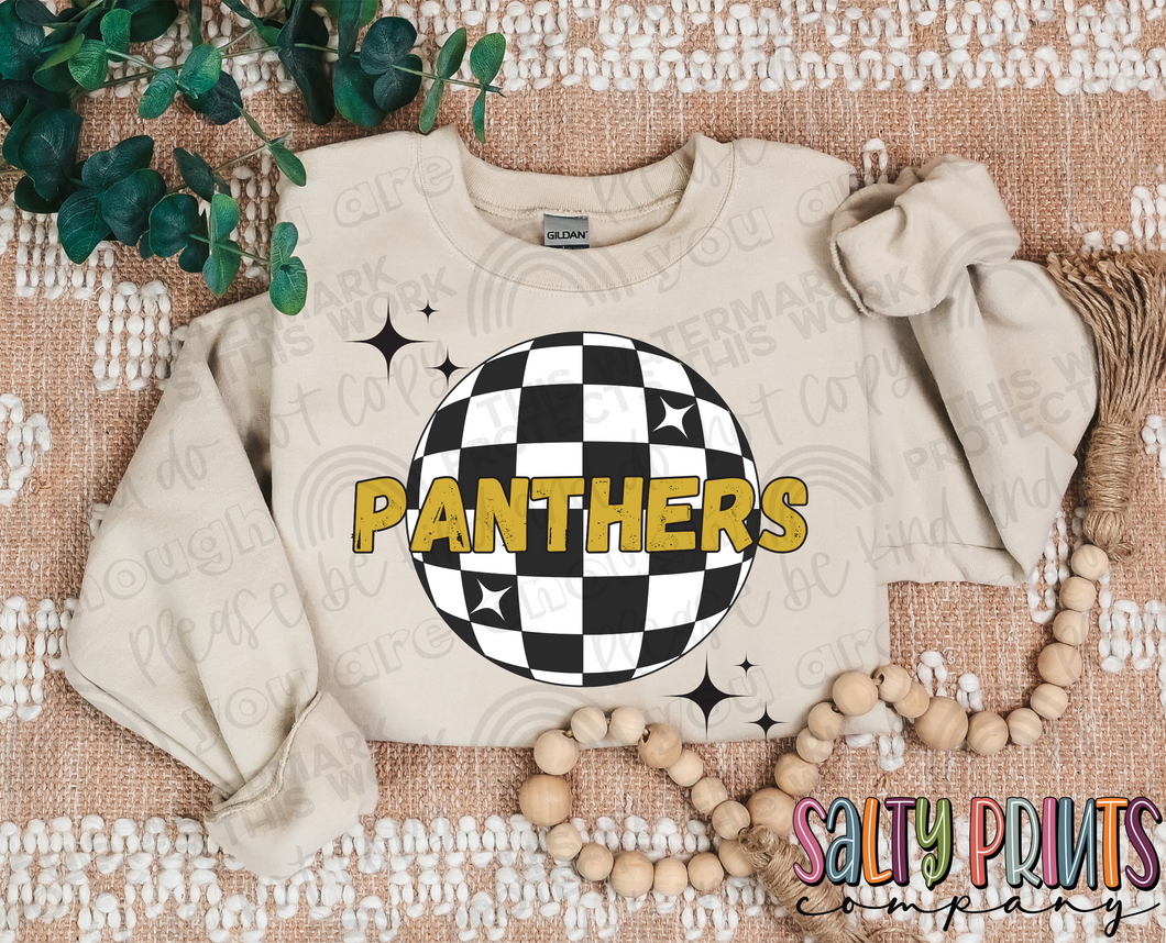 Checkered Panthers- Gold|Black