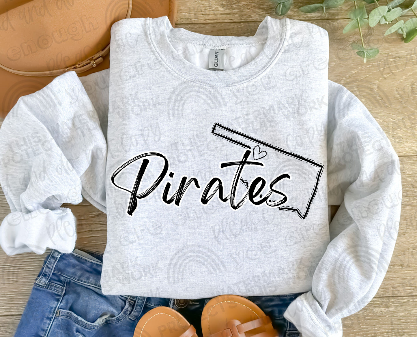 Pirates Doodle State Outline